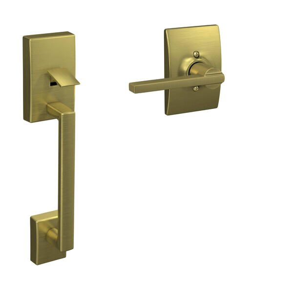 Schlage Residential Century with Latitude Lever with Century Rose Bottom Half Handleset with 16080 Latch and 10063 FE285CEN608LATCEN - main