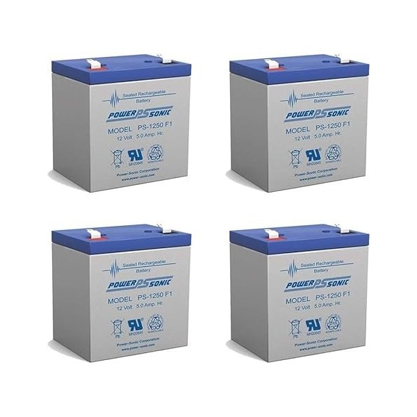 Power-Sonic Power Sonic PS-1250F1 - 12V 5Ah Rechargeable Sealed Lead Acid (SLA) Battery PS-1250 F1 - main