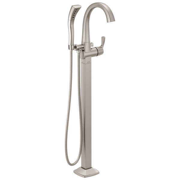 Delta Stryke Floor Mount Tub Filler Trim, 12.47 in, Lumicoat Stainless T4777-SS-PR-FL - main