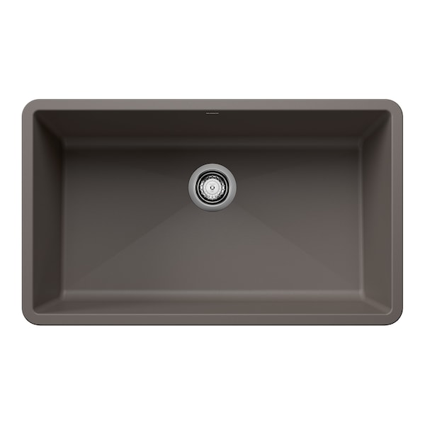 Blanco Precis Super Single Bowl, Volcano Gray 443121 - main