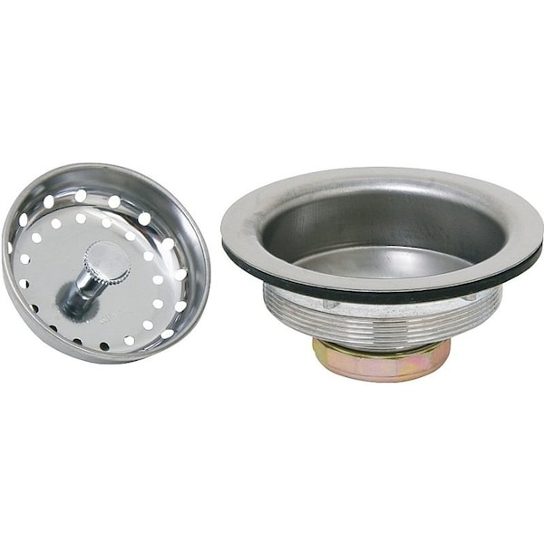 Prosource Basket Strainer Assembly, 4.4 in Dia, For: 3-1/2 to 4 in Dia Opening Sink 8039CP-3L - main