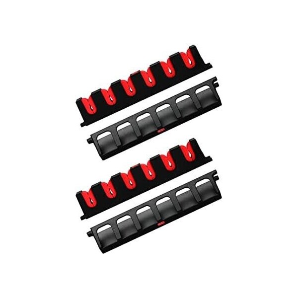 Simple Deluxe Vertical Fishing Rod Holders Wall-Mounted - Fishing Rod Rack, Great Fishing Pole Holder and Rack fo SOFISHRODRACKREDX2VERT - main