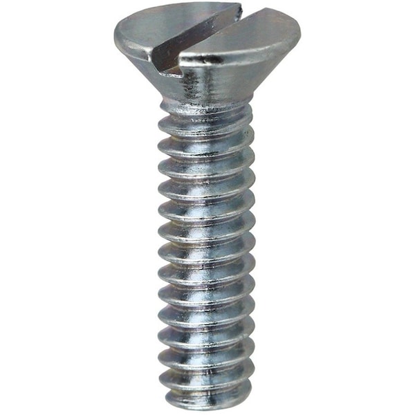Dottie #6-32 x 1/2 in Slotted Flat Machine Screw, Zinc Plated Carbon Steel, 100 PK FM63212 - main