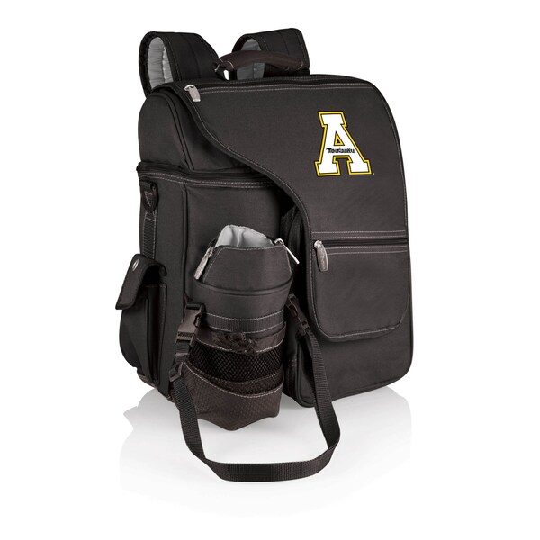 Picnic Time Family Of Brands NCAA App State Mountaineers Turismo Backpack Cooler with Water Bottle CarrierBlack 641-00-175-794-0 - main