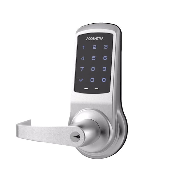 Yale Grade 1 NexTouch 3 Cyl Lock Keypad, Schlage C Keyway, Augusta Lever, Satin Chrome AU-NTB623-NR 626 2803-53L - main