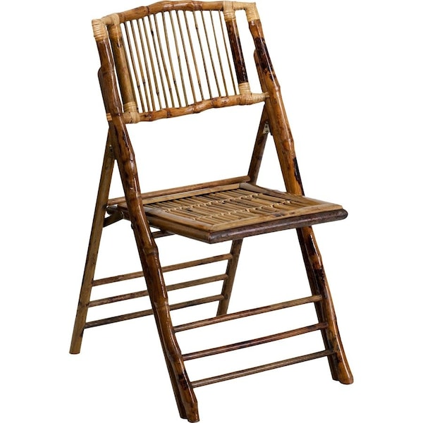 Flash Furniture Folding Chair, Bamboo X-62111-BAM-GG - main