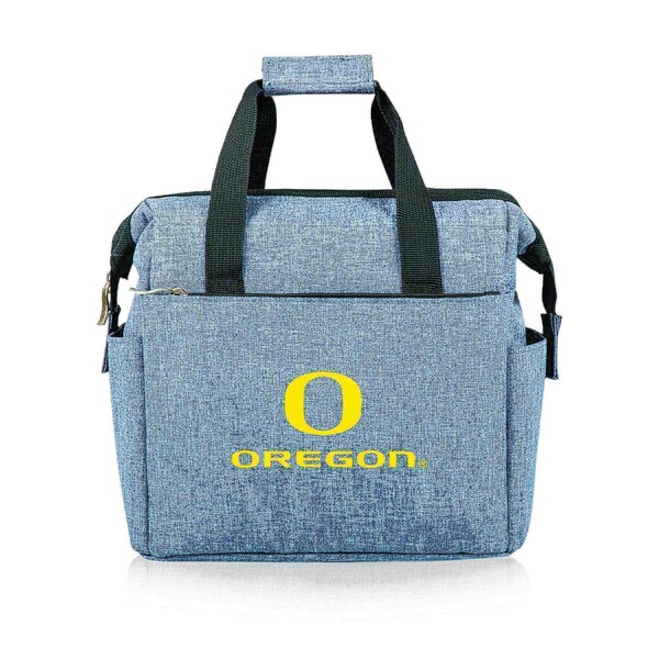 Picnic Time Family Of Brands NCAA Oregon Ducks On The Go Lunch Bag Cooler - Soft Cooler Lunch Box, Heathered Gray 510-00-105-474-0 - main