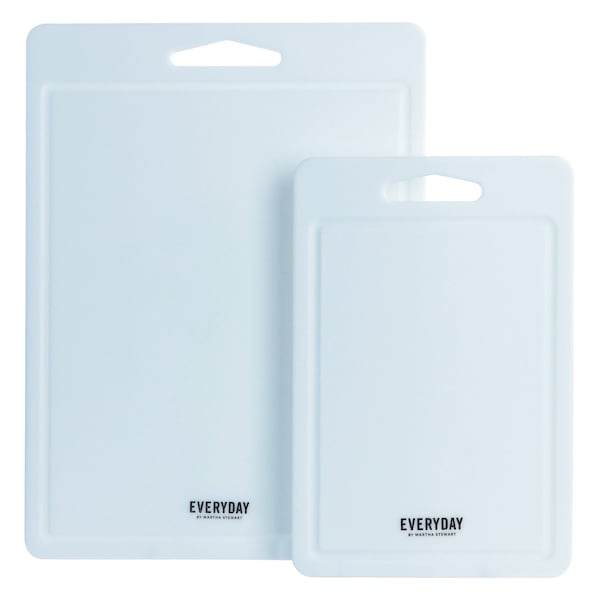 Martha Stewart Everyday Fayer 2 Piece Polypropylene 16in and 12in Cutting Board Set in Blue 139897.02 - main