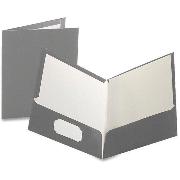 Tops Business Forms Oxford, High Gloss Laminated Paperboard Folder Capacity, Gray, 25PK 51705 - main