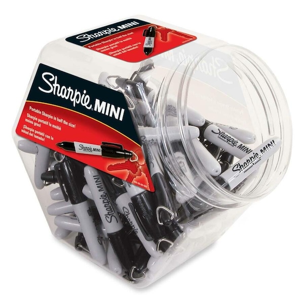 Sanford Mini Permanent Marker, Fine Bullet Tip, Black, 72PK 35124 - main