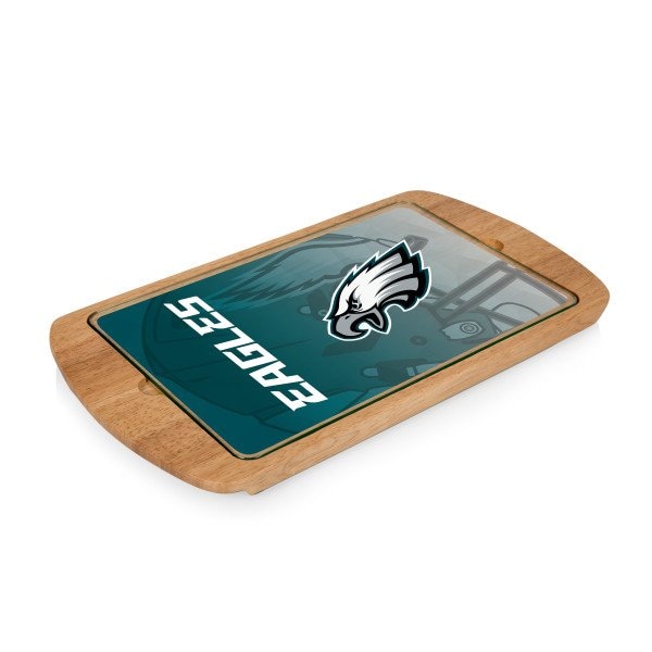 Picnic Time Family Of Brands NFL Philadelphia Eagles - Billboard Glass Top Serving Tray 911-01-505-244-2 - main