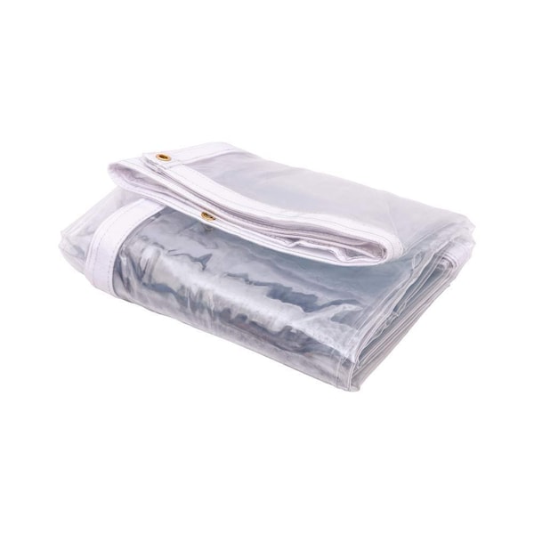 Tarps Now Tarp, 8 ft x 10 ft, 20 Mil, Clear, Clear PVC FS-CVFR20-0810 - main