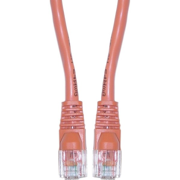 Cable Wholesale Cat6 Orange Copper Ethernet Patch Cable, Snagless/Molded Boot, POE Compliant, 75 foot 10X8-03175 - main