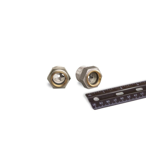 Oil-Rite Gasketed Wndw Sight NPT Thread - 1/2in. NPT, 15/16in., Stainless Steel, 125 PSI, Buna-N, 19/32in. B1740-13 - main