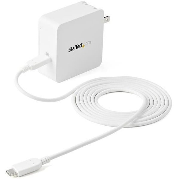 Startech.Com 60 WATT PD UNIVERSAL USB-C LAPTOP AC WALL CHARGER W/ 6FT CABLE - COMPACT USB TYP WCH1C - main