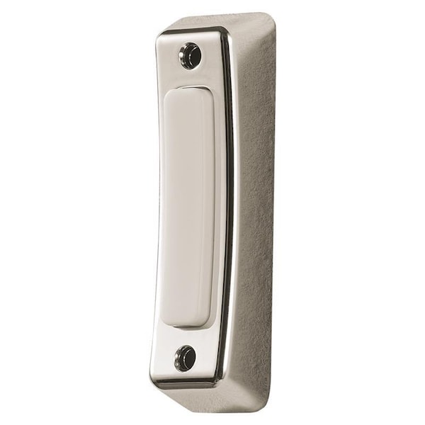 Heath Zenith Satin Nickel Silver Metal Wired Pushbutton Doorbell 18000222 - main