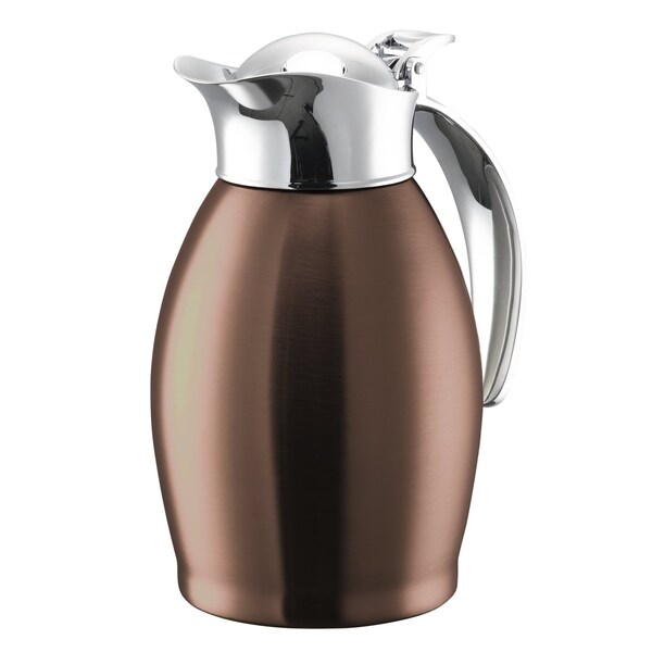 Service Ideas Nicollet Series 0.6-Liter Stainless Vacuum Insulated Carafe with Flip-Top Lid in Rose Gold NIC06BSRG - main