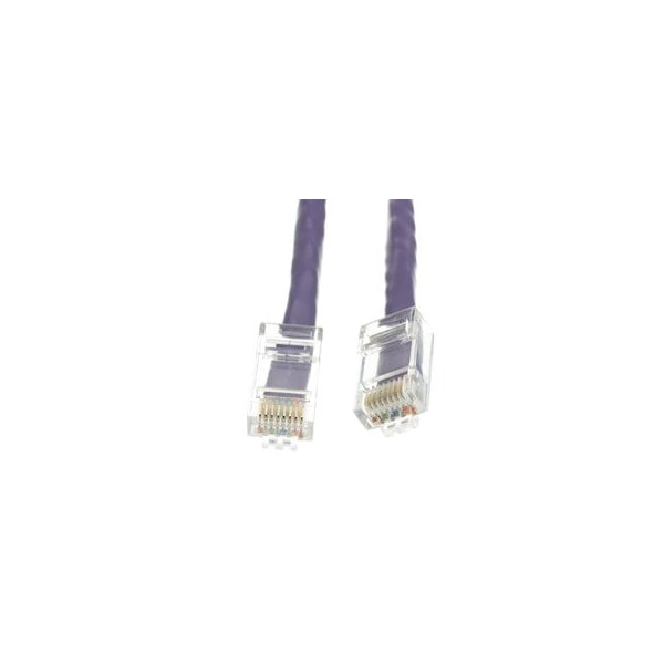Cable Wholesale Cat6 Purple Copper Ethernet Patch Cable, Bootless, POE Compliant, 2 foot 10X8-14102 - main
