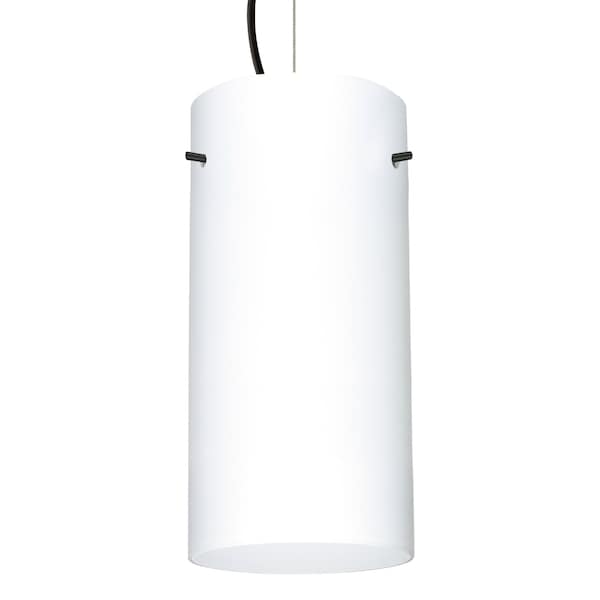Besa Lighting Besa Stilo 12 Pendant, Opal Matte, Black Finish, 1x 150W MAX E26 Base 1KX-412007-BK - main