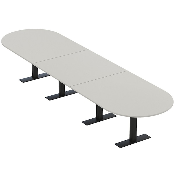 Skutchi Designs 16 Person Conference Table With Power Unit | 16' Racetrack Table | Harmony Series HAR-RAC-48X192-T.BK-U779-NA - main