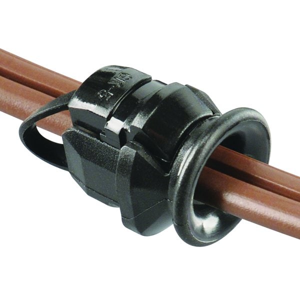 Heyco Strain Relief Bushing, Bell Mouth, Flat Cable, SR 4N-5 Black, 1000PK 1108 - main