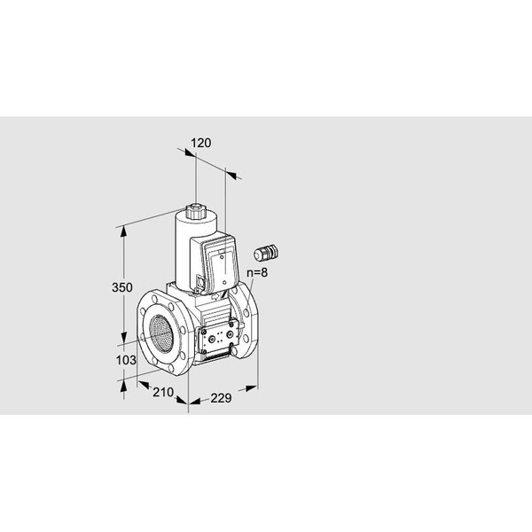 Honeywell Kromschroder VLV, SOLND, SZ 8,100 MM ISO FLG, VAS8100F0 KS88202703 - main