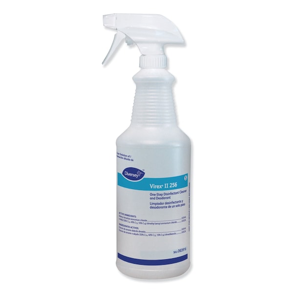 Diversey Virex II 256 Empty Spray Bottle, 32 oz, Clear, PK12 D03916 - main