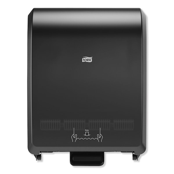 Tork Mechanical Hand Towel Roll Dispenser, H80 System, 12.32 x 9.32 x 15.95, Black 772828 - main