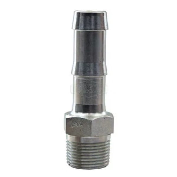 Dixon King Hex Nipple, 3/8-18 x 3/8 in Nominal, MNPT x Hose, Steel, Plated, Domestic KHN332 - main