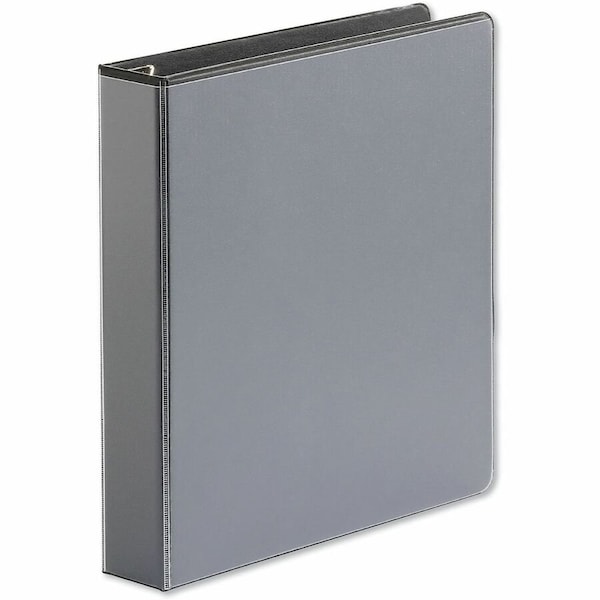Universal One Comfort Grip Deluxe Plus D-Ring View Binder, 1-1/2" Capacity, 8-1/2 x 11, Black UNV30721*** - main
