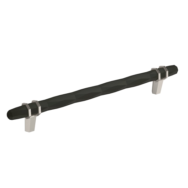 Amerock London 8 in 203 mm Center-to-Center Black Bronze/Satin Nickel Cabinet Pull BP36663BBRG10 - main