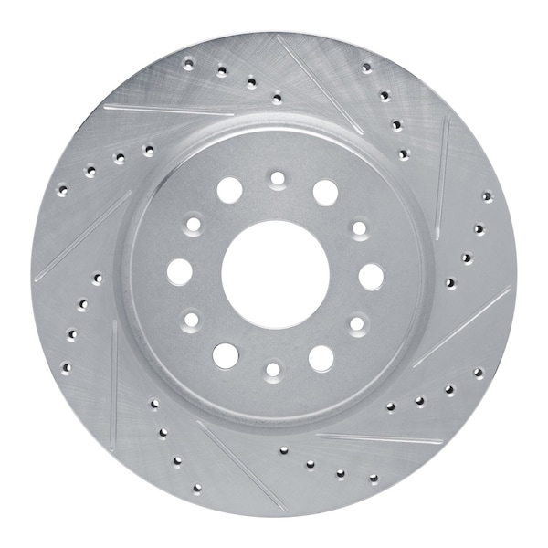 Dynamic Friction Co DFC Brake Rotor - Drilled and Slotted - Silver 631-48000R - main