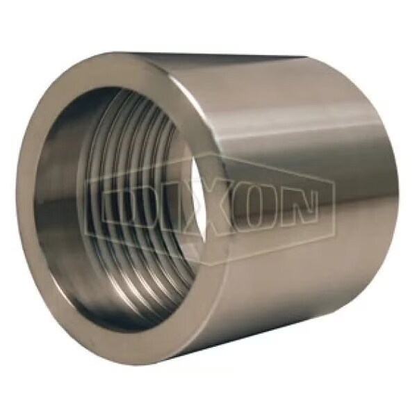 Dixon Sanitary Crimp Ferrule, 1 ID x 1-35/64 to 1-37/64 OD in Nominal, Hose, 1-3/8 in L, 304 SS, Domestic F16G-1594 - main