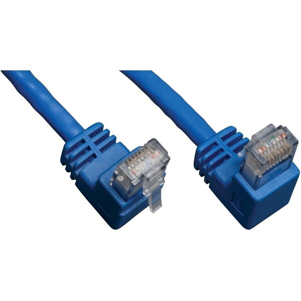 Eaton Tripp Lite Series Down-Angle Cat6 Gigabit Molded UTP Ethernet Cable RJ45 Right-Angle Down M to N204-003-BL-DN - main