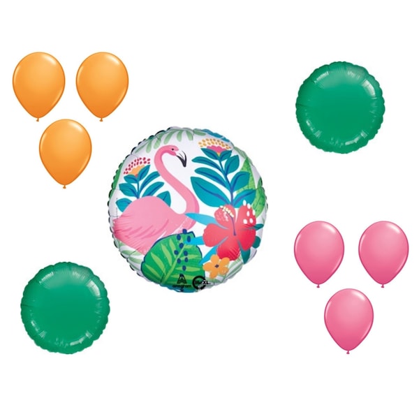 Loonballoon Tropical Jungle Balloon Medium Shape Set 6x latex 2x shape 89941-lux - main