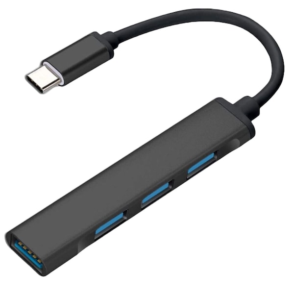 Sanoxy USB-C Type C to USB 3.0 4 Port Hub Splitter-Black PPT-203691739353-BK - main