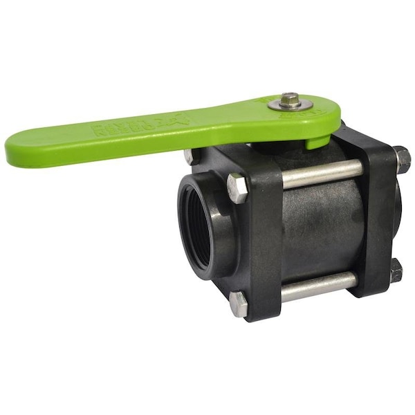 Green Leaf 1-1/2 in. Polypropylene FNPT Ball Valve Full Port Lever V150FP - main