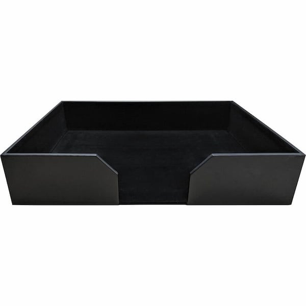 Dacasso Classic Black Leather 20" x 16" Conf. Pad Holder without Coaster Holders A1064 - main