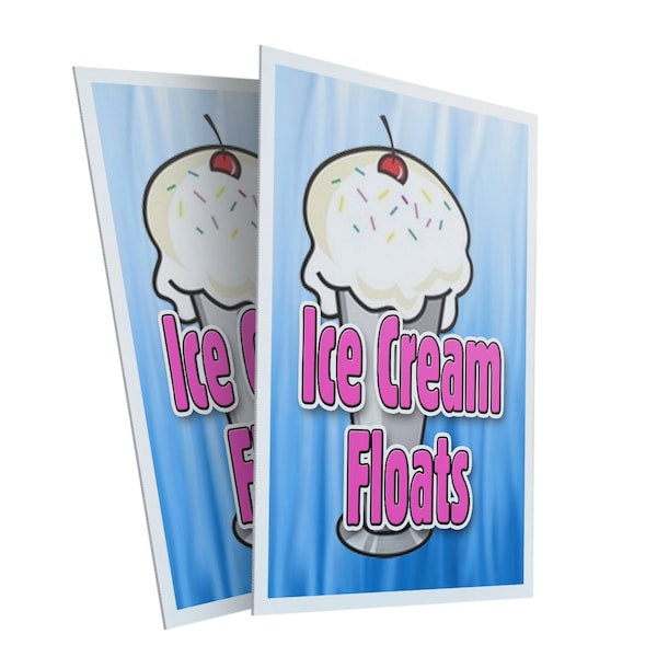 Signmission Ice Cream Floats, Plastic Signs Only 24 Inch x 36 Inch, Corrugated Plastic, 2PK CSB-2436-2PACK-Ice Cream Floats - main