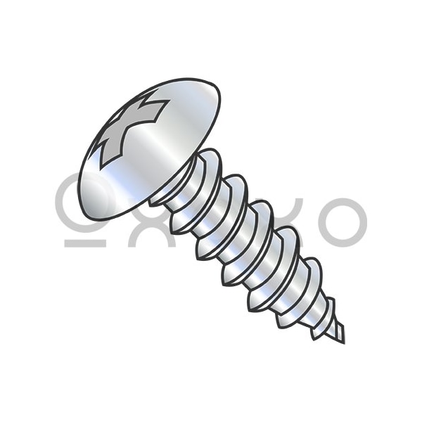 Oxoxo 8-18X1 1/4 Phill Full Contour Truss Self Tapping Screw Type AB Fully Thread Zinc & Bake, 4000PK 128780 - main
