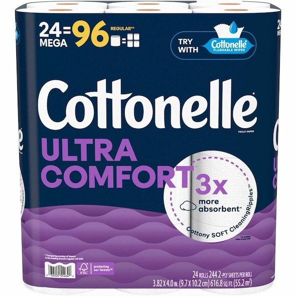 Cottonelle Kimberly-Clark Professional Ultra Comfort Toilet Paper - 2 Ply - White - Paper, FiberPack, 2PK 55464 - main