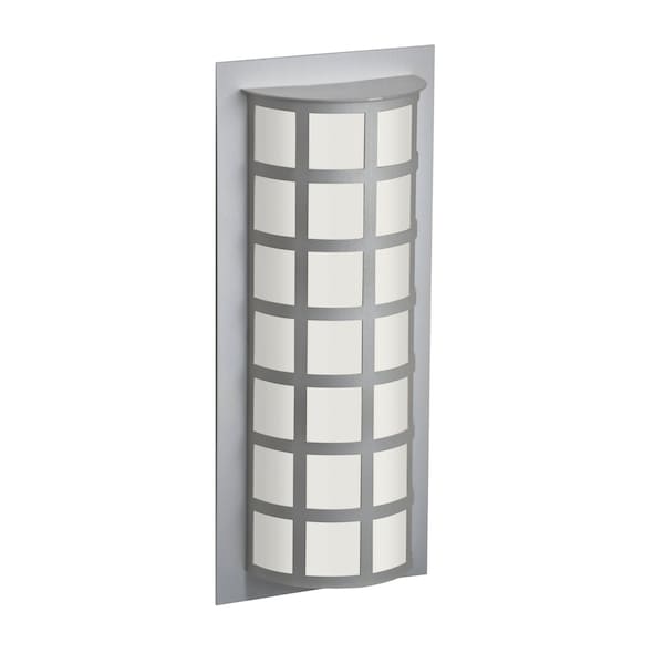 Besa Lighting Scala 20 Outdoor Sconce, White Acrylic, Silver Finish, 2x60W Incandescent SCALA20-WA-SL - main