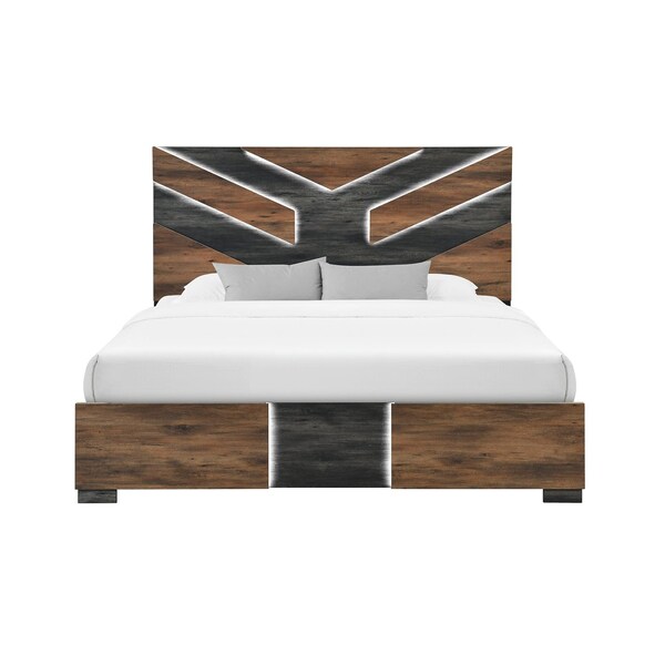 Global Furniture Usa Modern Optimus Brown/Black King Bed OPTIMUS-BRWN/BLK-KB - main