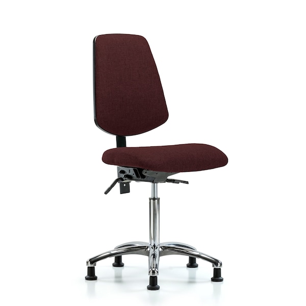 Blue Ridge Ergonomics Fab Med Bench Chair, Bk, Chrm, Glds, Bur, No Arms, 22" to 29" Height, Burgundy BR-FMBCH-MB-CR-T0-A0-NF-RG-F41 - main