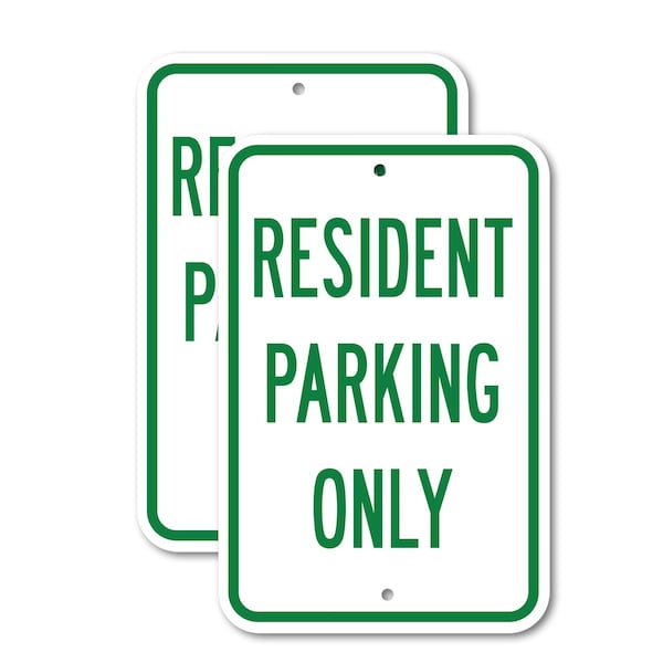 Signmission Resident Parking Only - Resident Parking Only, 18'' X 24'' 2 Signs, Heavy Gauge Aluminum, 2PK A-1824-2PACK-2920 - main