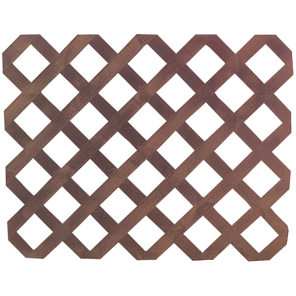 Real Wood Products 4 ' W.x8 ' L.x3/4'' Thick Natural Cedar Privacy Lattice Panel L3060 - main