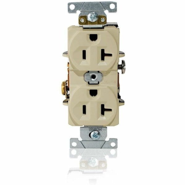 Leviton Dup Rec 20A 125V Self-Gr Ivr L5362-I - main