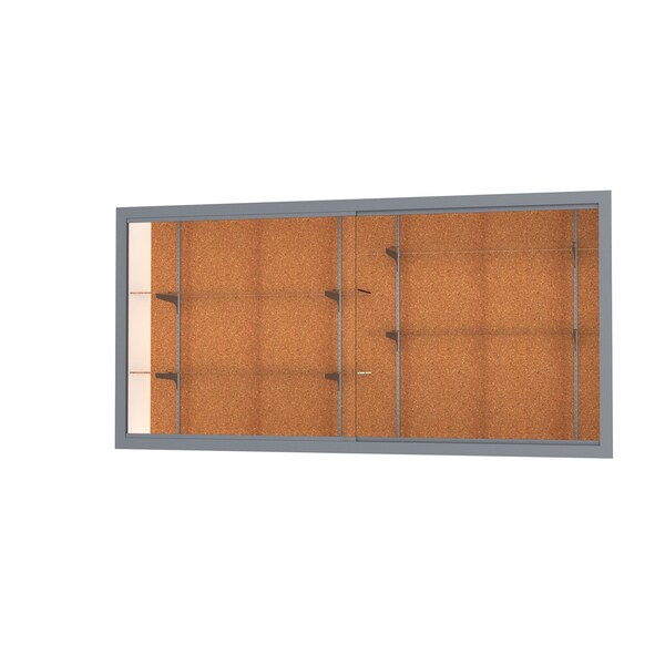 Ghent Recessed Wall Case 96x48x16, Cork 14408-CK-SN - main