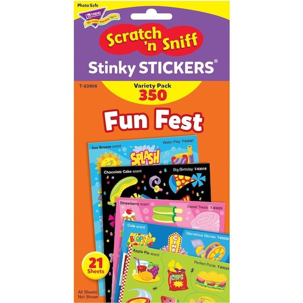 Trend Enterprises TREND, Stinky Stickers Variety Pack, Mixed Shapes, 350PK T83906 - main