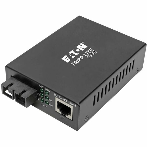 Tripp Lite GIGABIT MULTIMODE FIBER TO ETHERNET MEDIA CONVERTER, POE+ 101001000 SC, 1310 NM N785-P01-SC-MM2 - main